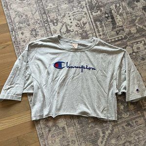 Madewell CHAMPION gray crop top Small